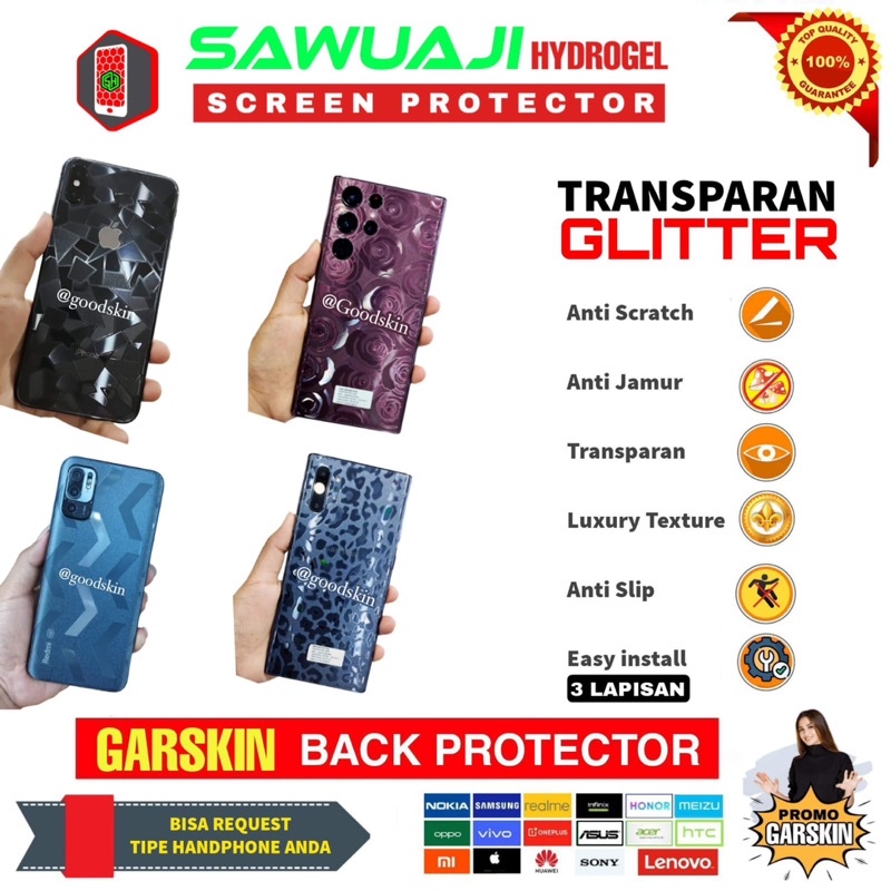 Garskin | Skin Transparan Anti Jamur Poco M3/Poco M3 Pro (5G)/Poco M4 Pro/Poco X3 Pro/Poco X3 Nfc /P