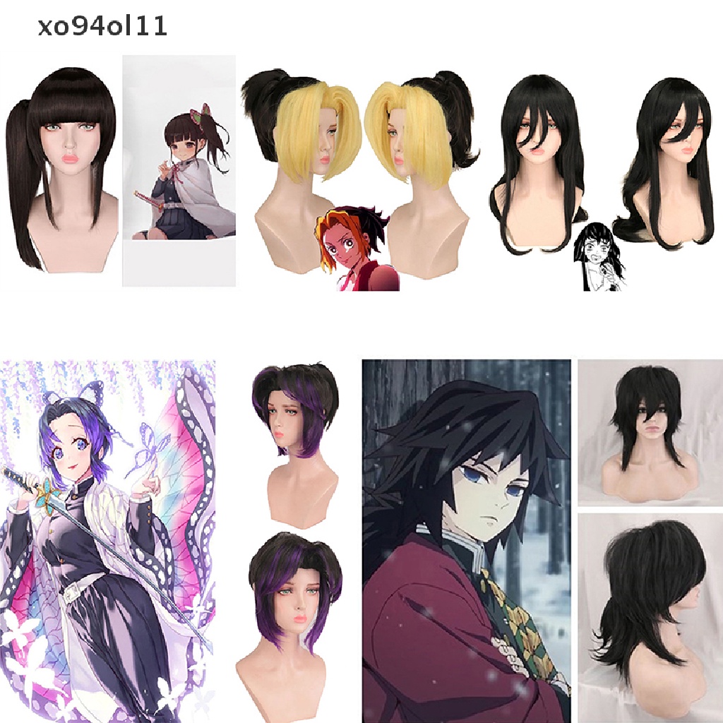 Xo Anime Demon Slayer Karakter Cosplay Wig Rambut Sintetis Tahan Panas OL