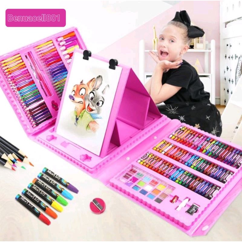 Crayon Pensil Warna Art Set Pensil Warna Crayon (208) pieces