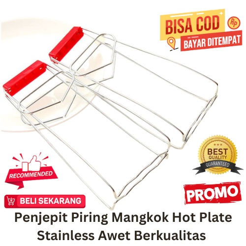 [BISA COD] PROMO Penjepit Piring Mangkok Hot Plate Stainless Awet Berkualitas Jepitan Mangkok Penjepit Panci Jepit Makanan Pelindung Tangan Murah Meriah