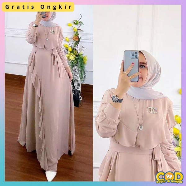 Gamus Perempuan Lebaran 2023 Premium Maxi Dress Import Gamis Ibuibu Pengajian Gami Ibuk Busui Pesta 