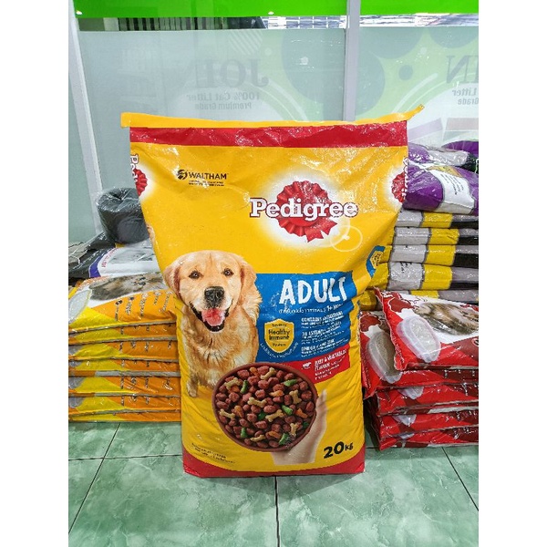 Ekspedisi Pedigree adult beef vegetable 20kg / Pedigree/ makanan anjing dewasa/ Dog food