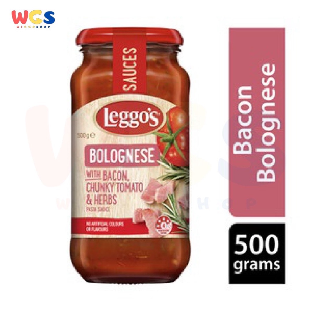 Leggo's Bolognese With Bacon, Chunky Tomato &amp; Herbs Pasta Sauce 500g
