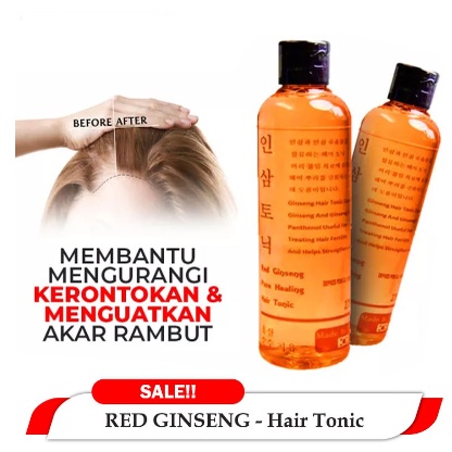Red Ginseng Korea Hair Tonic 275ML/TONIC PENUMBUH RAMBUT BOTAK DAN PENYUBUR RAMBUT