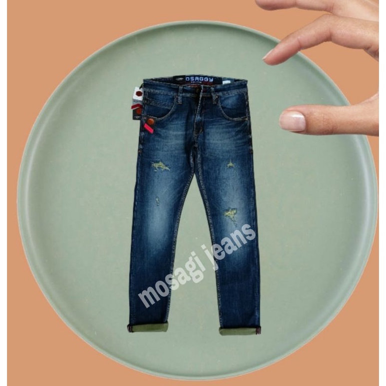 CELANAPANJANG JEANS PRIA MOSAGGY STRETCH SOBEK ORIGINAL