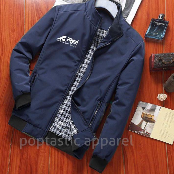 Ready Jaket Pria REI Outdoor Semi Waterproof Anti Air Jaket Harrington Musim dingin