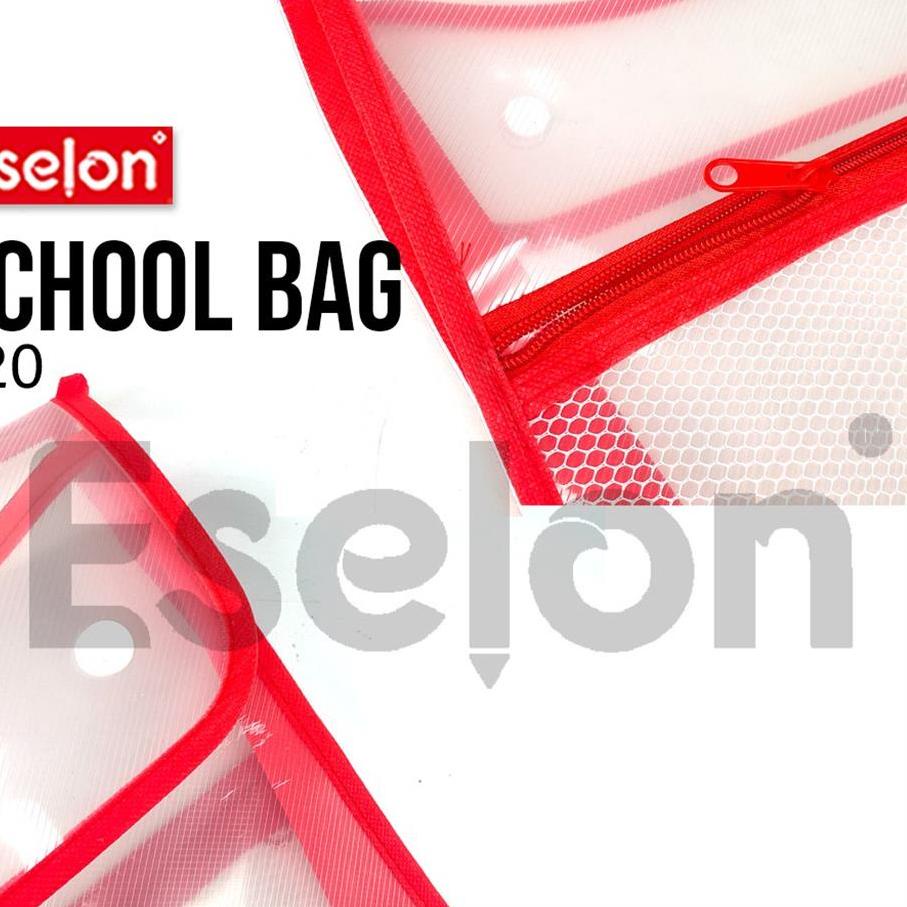 

✿ Map Tas 2 kancing+jaring School bag Folio 520 ESELON / zipper bag Eselon ㅺ