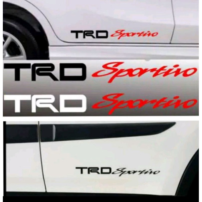 Stiker Mobil TRD Sportivo Toyota Stickr mobil TRD Sportivo Warna Kombinasi Hitam Merah