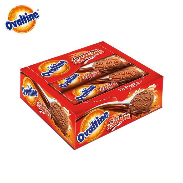 

F⚡ASH Full Promo Ovaltine Chocolate Malt Cookies Biskuit Cokelat 12 x 30 gr ,.,.,.,.,.,