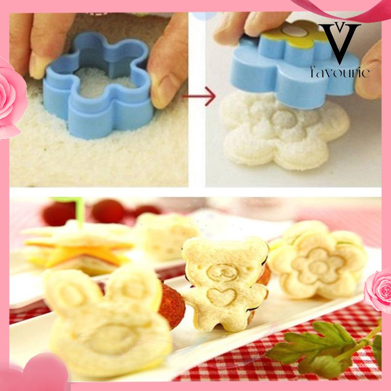 COD3Pcs/Set Cetakan Roti Biskuit Sandwich Bentuk Kartun Lucu Untuk Anak-Anak-FA