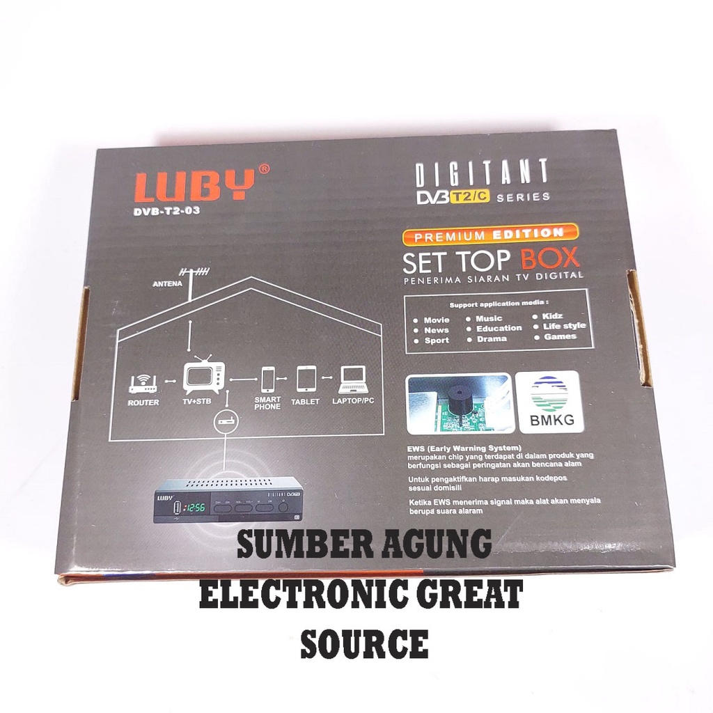 Luby Set Top Box 03 DVB T2 Untuk Siaran Digital Smart Chip Full HD