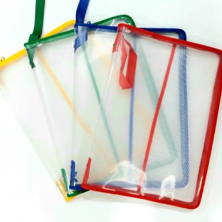 

Grosir Merakyat 3 PCS Map Plastik Zipper Jala