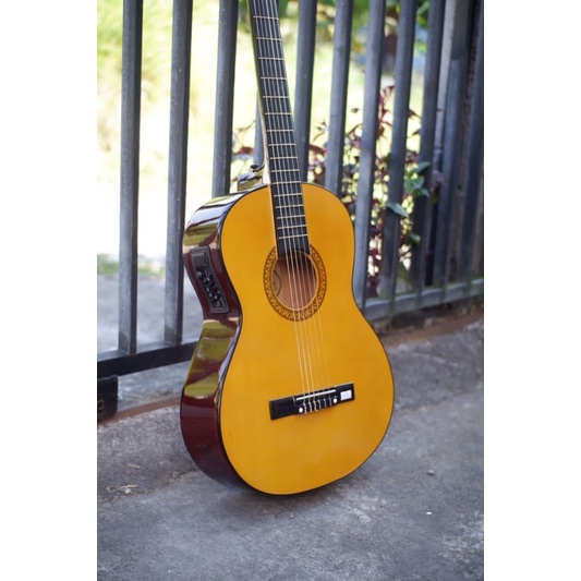Gitar Yamaha C15 Akustik/Elektrik Custom Murah Bagus Terlaris Tanam Besi Spul 7545r
