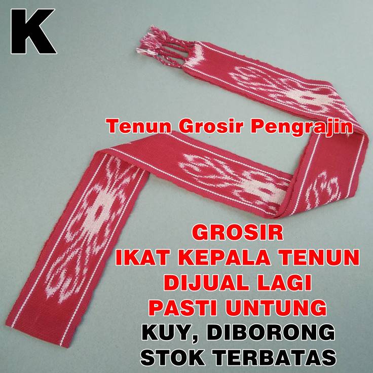 𝗕𝗜𝗚 𝗦𝗔𝗟𝗘 TERMURAH!! IKAT KEPALA ETNIK TENUN MOTIF TORAJA KALIMANTAN DAYAK (BISA COD)