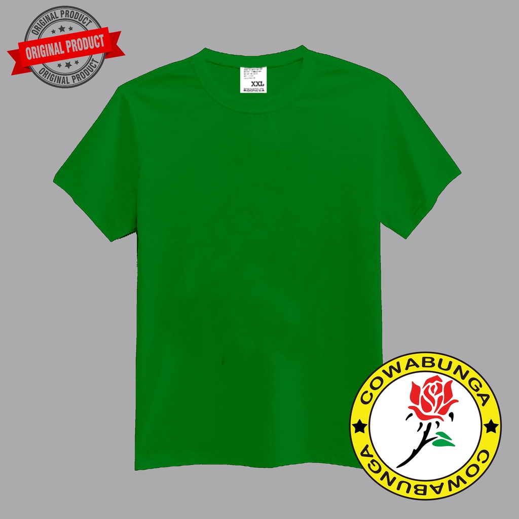 Kaos Polos Hijau Fuji Combed 24S Premium Murah
