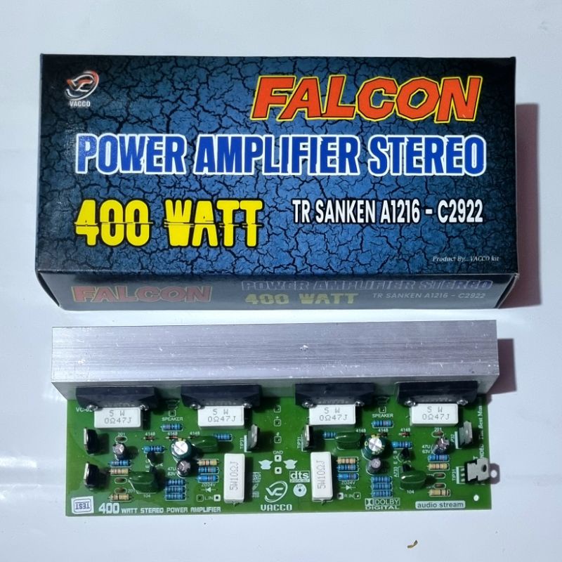 KIT Driver Power Amplifier Stereo 400W FALCON Plus Transistor Sanken