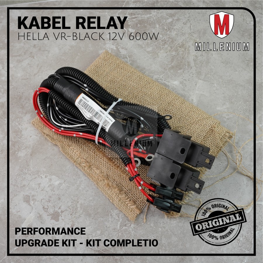 KABEL RELAY LAMPU H4 HELLA VR-BLACK 2 RELAY UNTUK 2 LAMPU UTAMA MOBIL