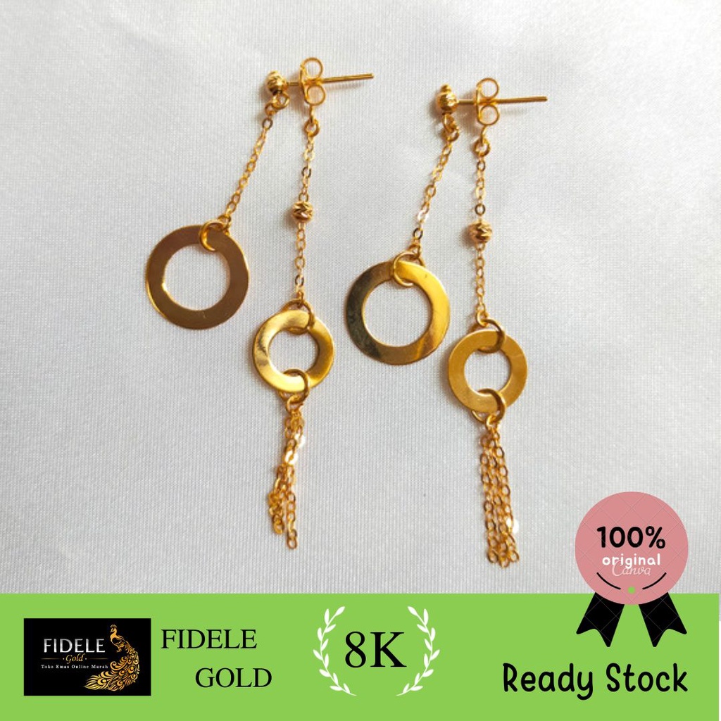 Anting Fashion Tusuk Giwang UBS Anting Emas Asli Kadar Muda