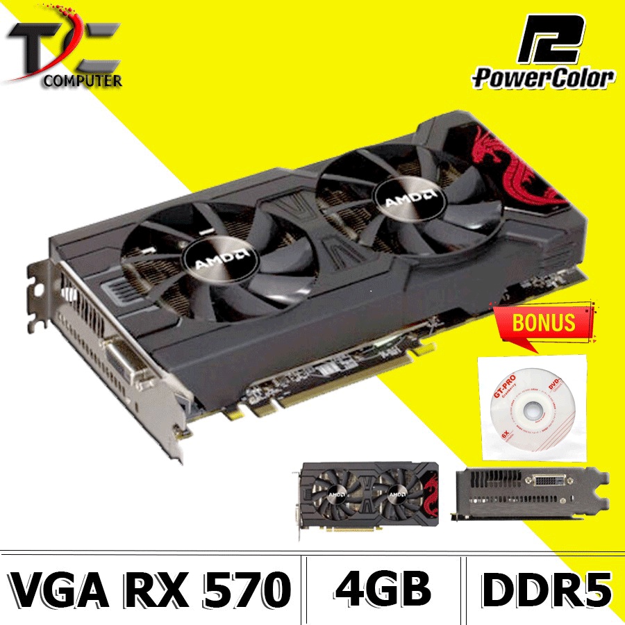 VGA Amd Radeon Gaming RX 570 4GB 256 BIT DDR5