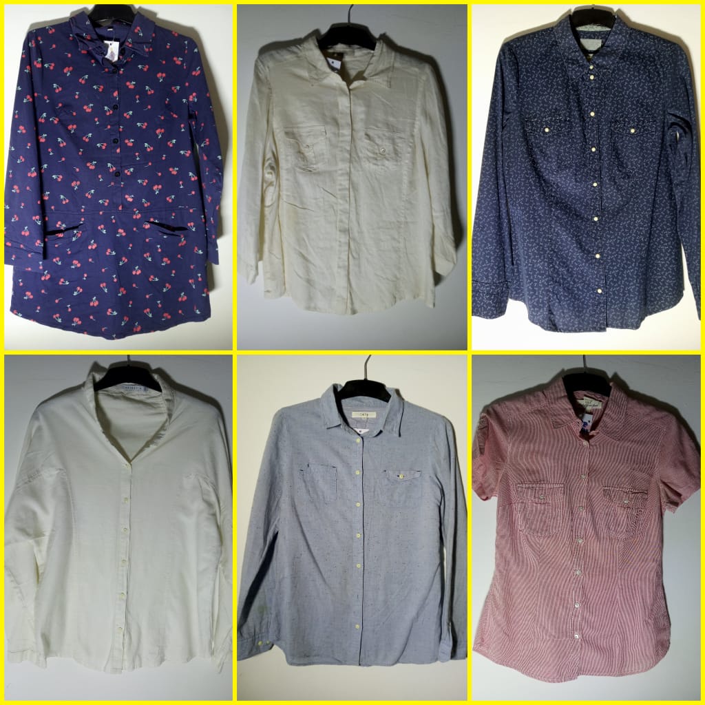 100 Ribu 3 Baju Kemeja Atasan Wanita Full Brand Original Second Branded Preloved