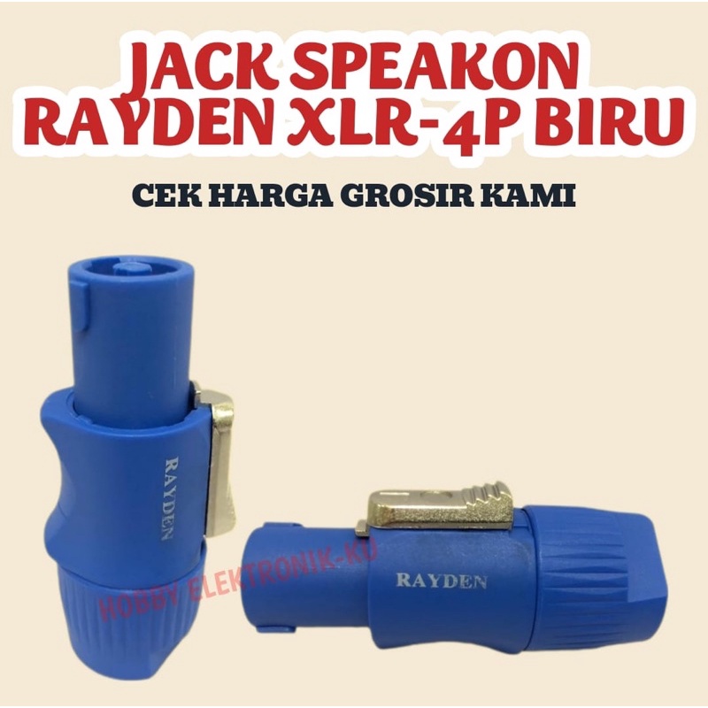 JACK SPEAKON JEK SPIKON RAYDEN XLR 4PM BIRU