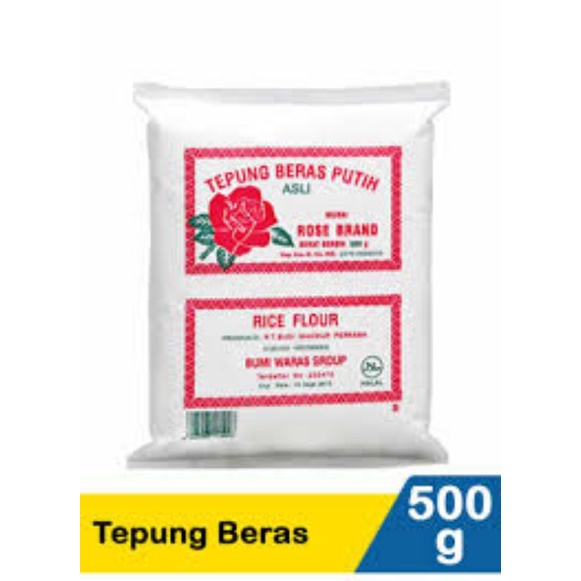 

TEPUNG BERAS PUTIH/TEPUNG KETAN PUTIH ASLI ROSE BRAND 500gr