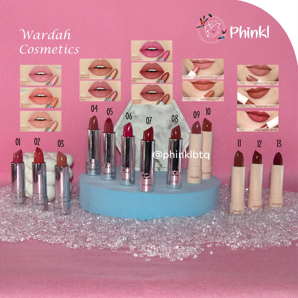 `ღ´ PHINKL `ღ´ ᘺᗩᖇᕲᗩᕼ Wardah Lipstik Ultralight Korea anti luntur