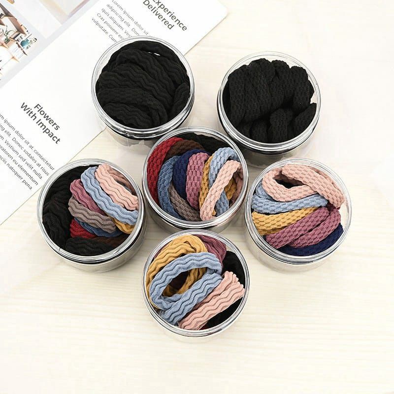 Ikat Rambut Elastis 20pcs free Toples