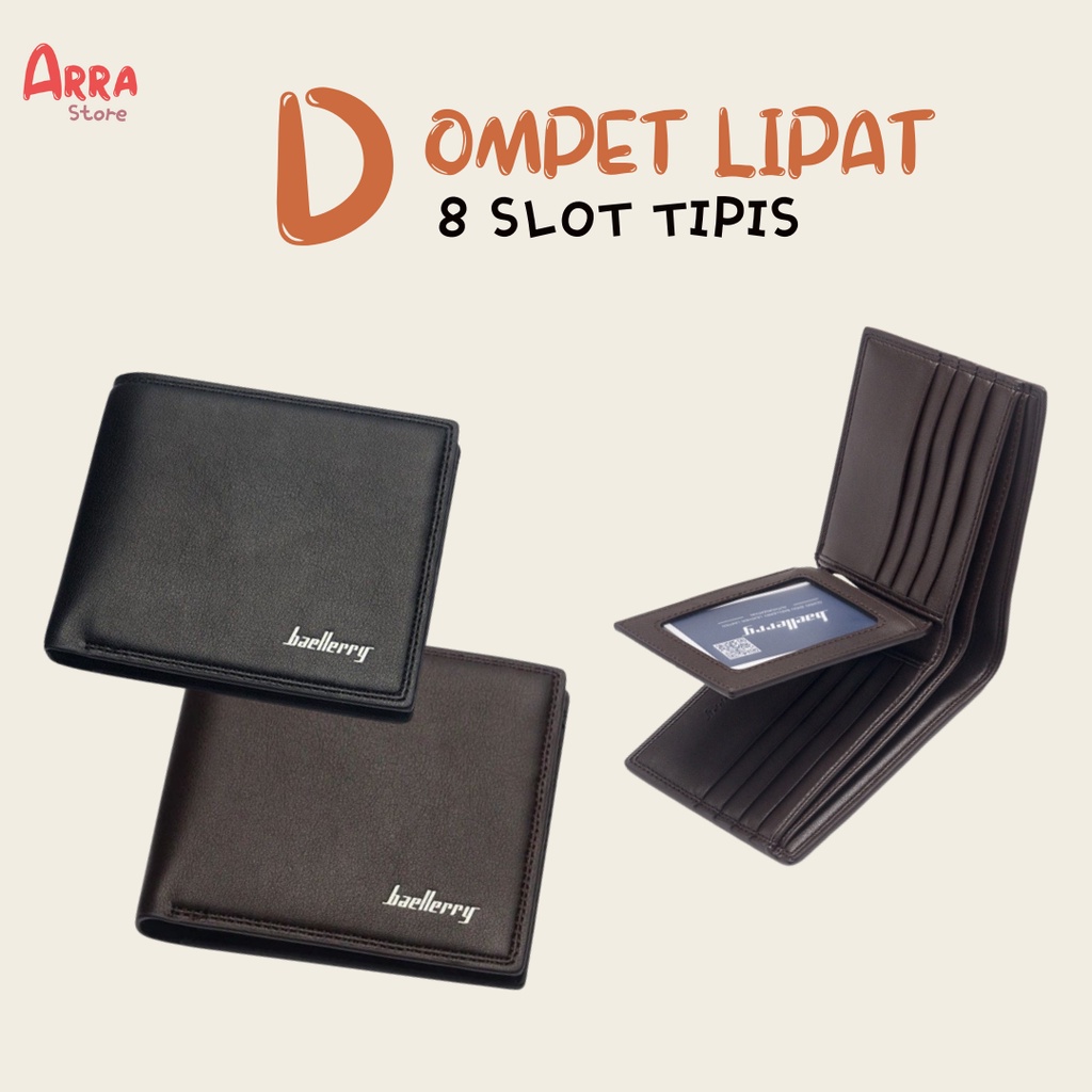 Dompet Lipat Pria Import Baellerry Model Pendek 100% Original 8 Slot Kartu (COD)