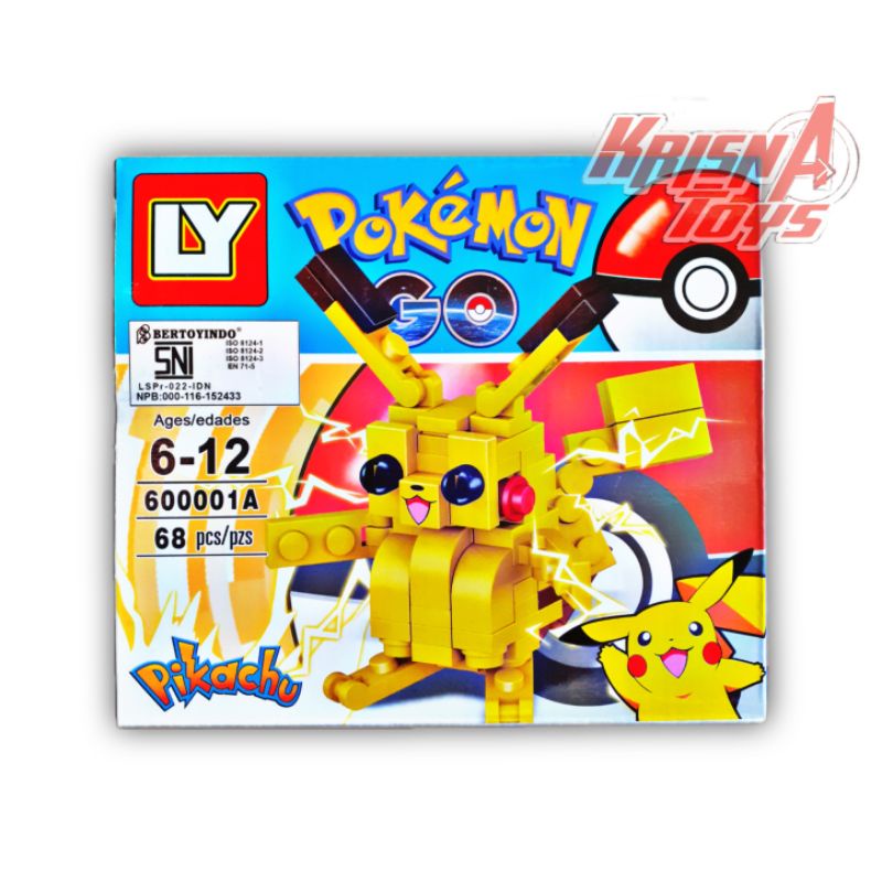 MAINAN BALOK SUSUN KARAKTER POKEMON-GO/BUILDING BRICK PIKACHU POKEMON-GO