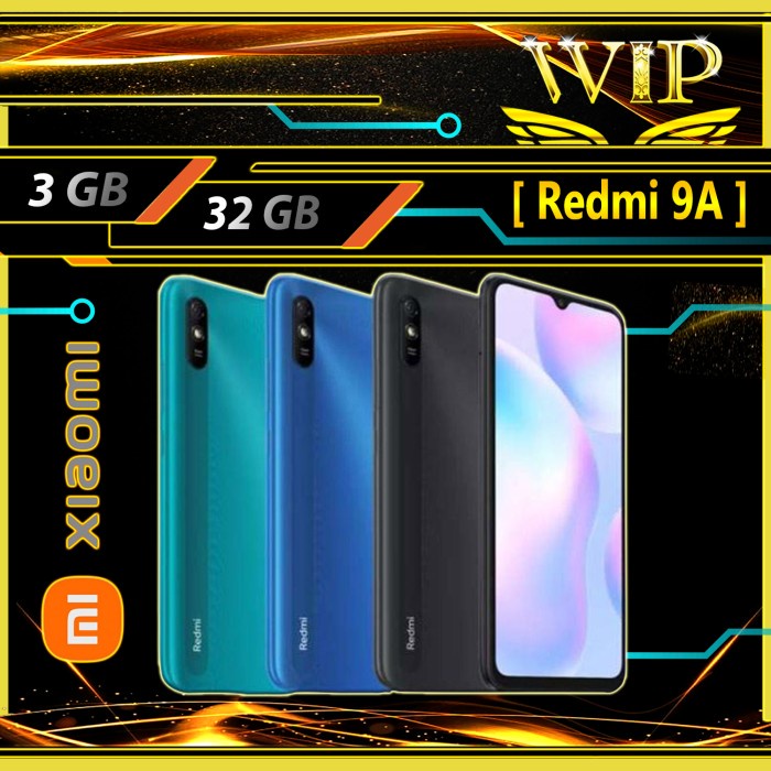 XIAOMI REDMI 9A 3/32 RAM 3GB ROM 32GB GARANSI RESMI XIAOMI INDONESIA