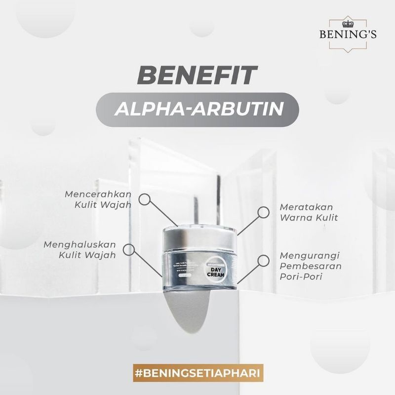 Brightening Day Cream Benings Skincare by Dr Oky (Benings Clinic) Alpha-Arbutin