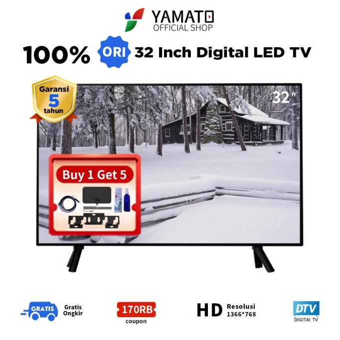 DIGITAL LED TV 32 inch HD Ready Televisi FREE GIFTS