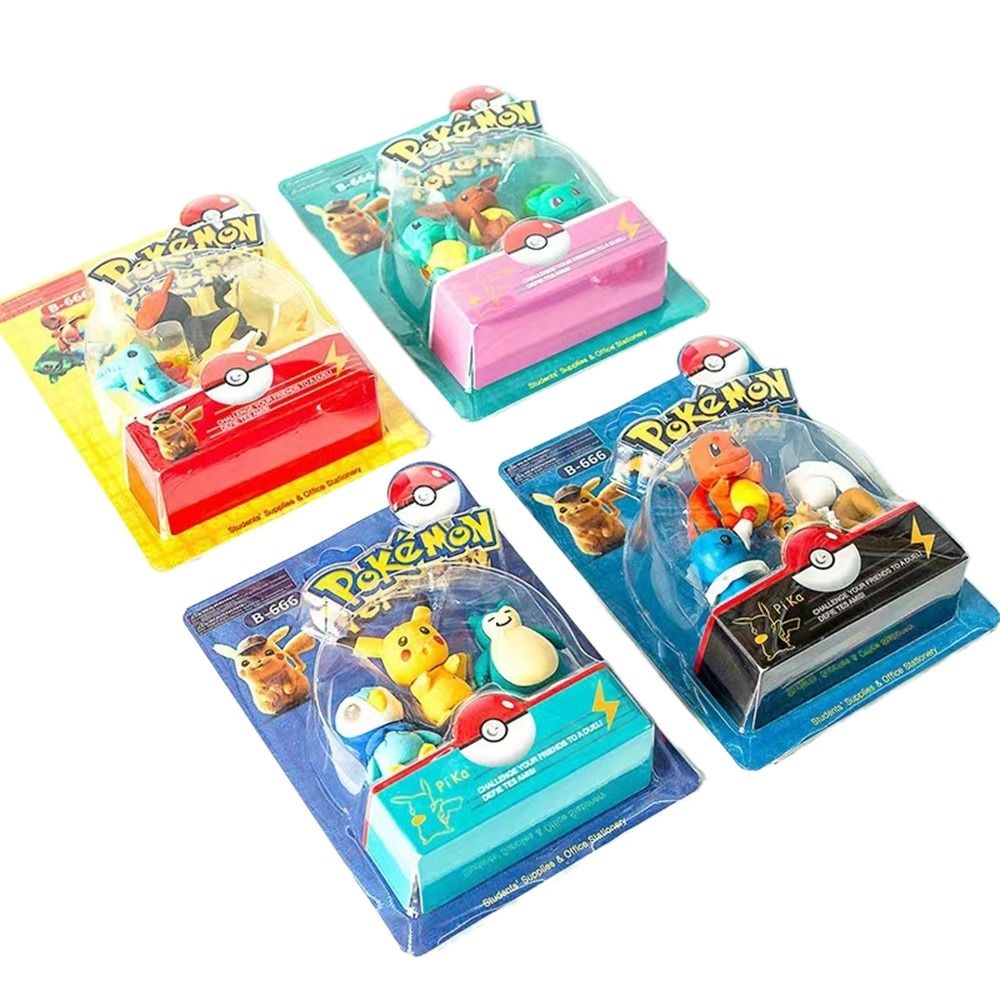 NICKOLAS1 Pikachu Eraser Hot Selling Alat Tulis Untuk Anak Kartun Kreatif Untuk Gambar Anime Primer