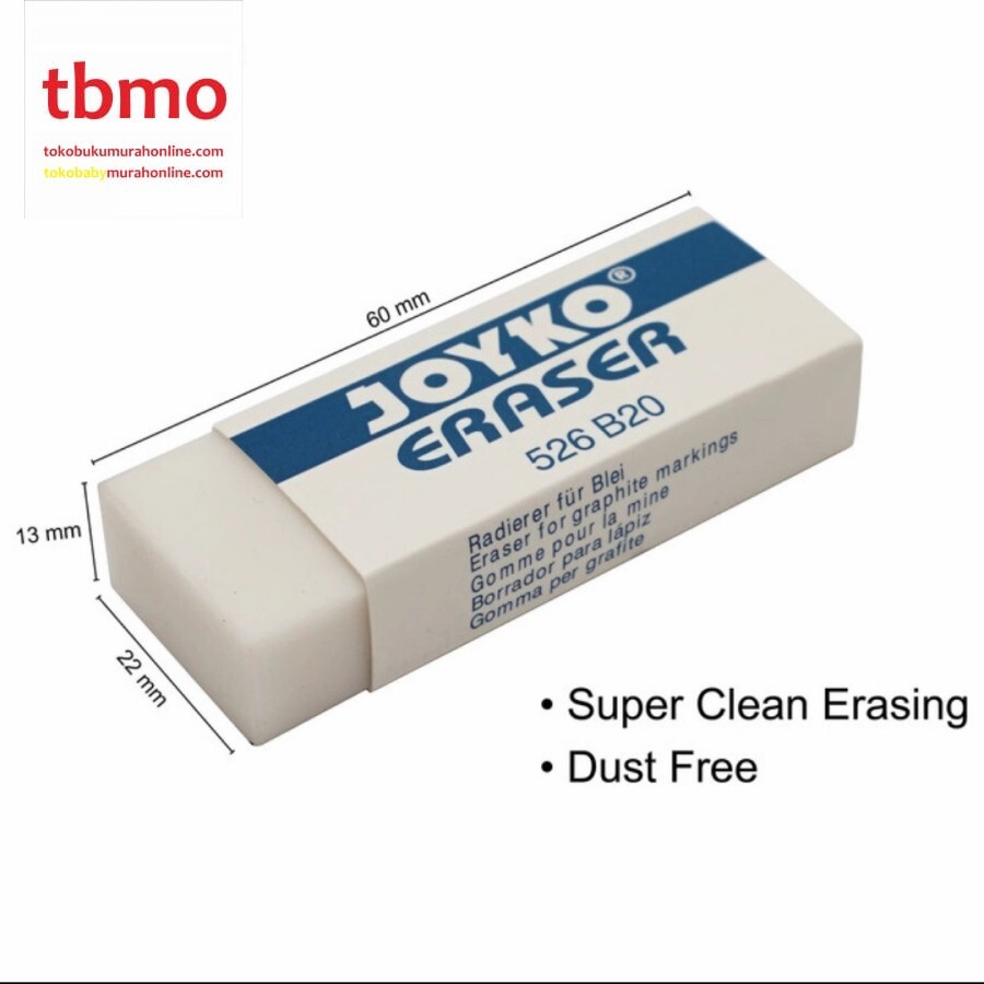 

TBMO JOYKO ECER PENGHAPUS 526-B20 PUTIH / ERASER