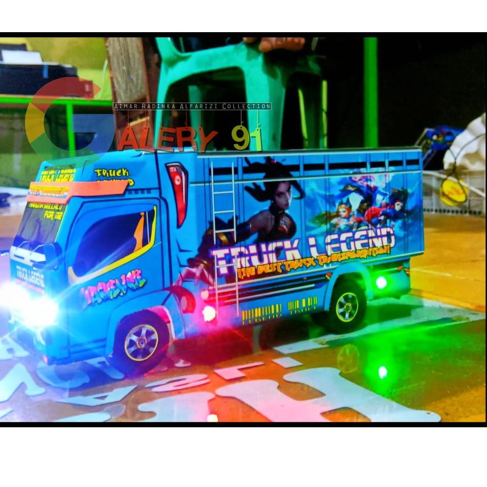 MLO.21De22d ▪ TRUK OLENG MINIATUR TRUK LIVERY GAME LENGKAP LAMPU & TERPAL