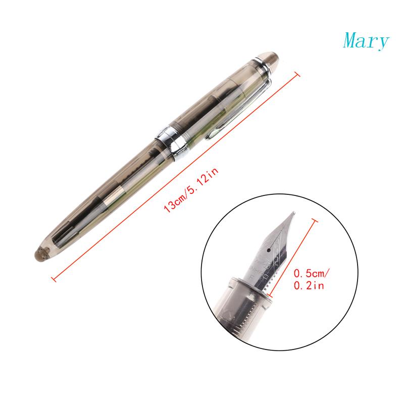 Mary JINHAO 992transparan Fountain Pen 0.5mm Perlengkapan Alat Tulis Alat Tulis Hadiah