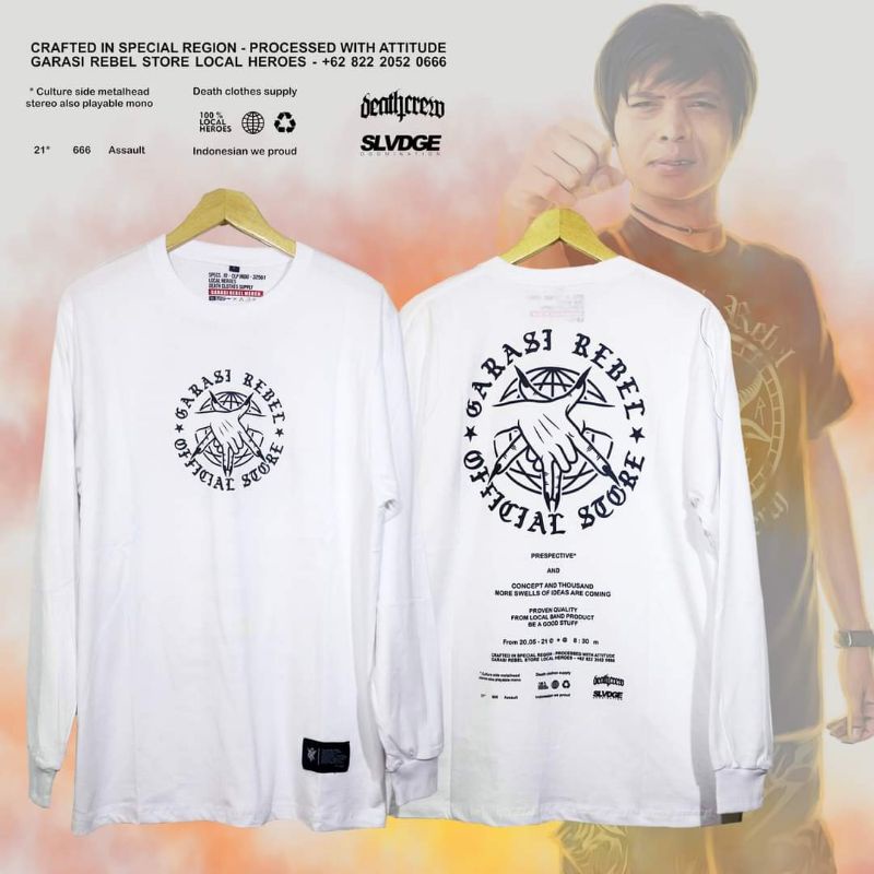 LONGSLEEVE GARASI REBEL DISTRO KAOS LENGAN PANJANG PRIA