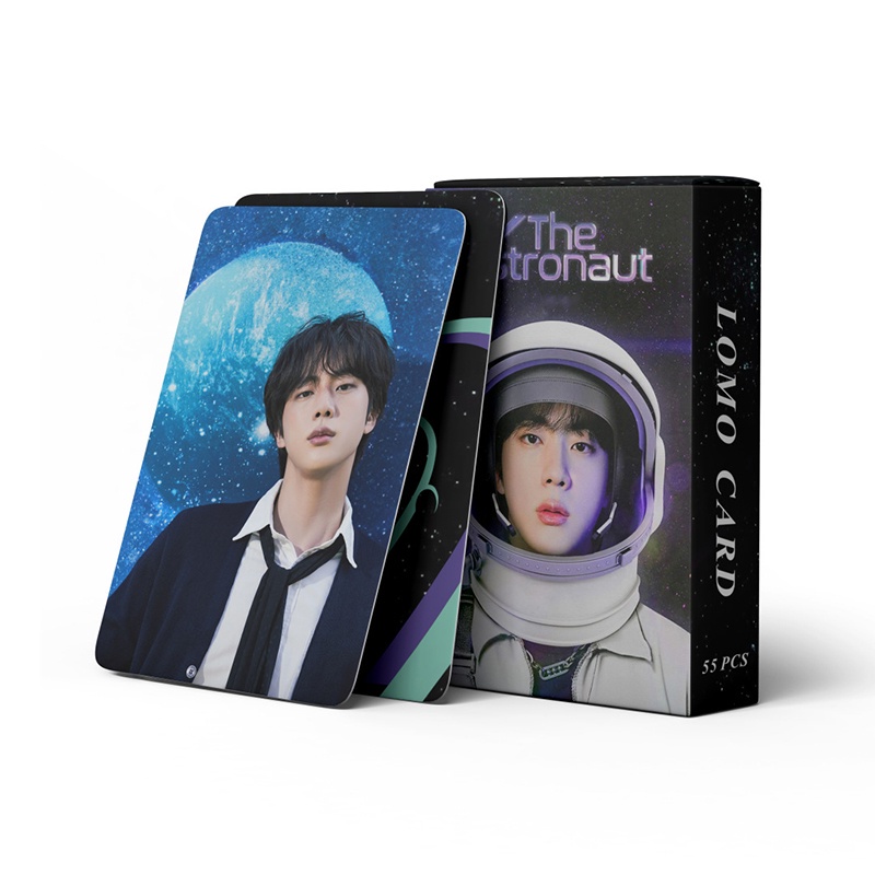 55pcs /box BTS JIN Photocards The Astronaut LOMO Card Postcard Kartu Koleksi In Stock New Arrival LY