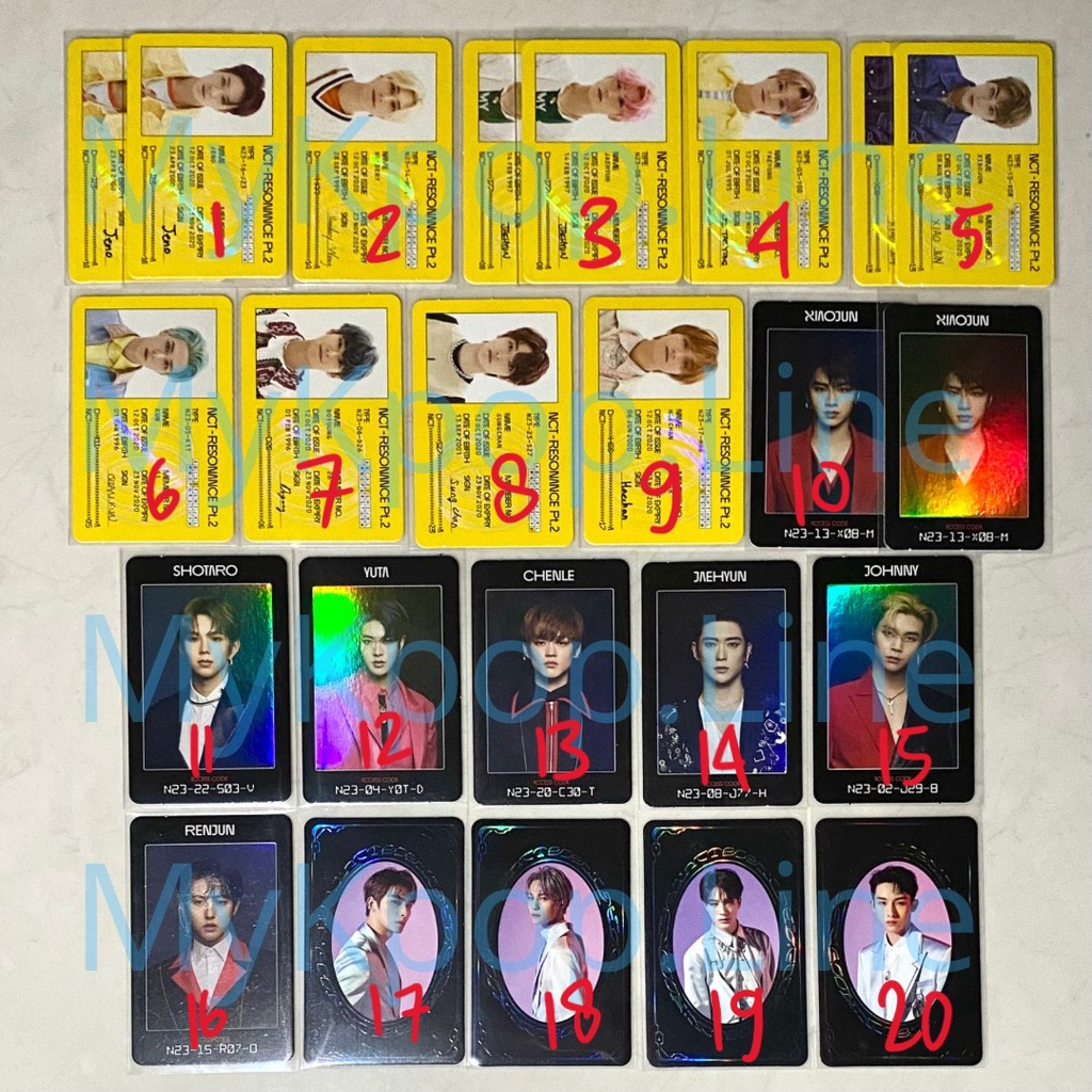 PC NCT 2020 RESONANCE OFFICIAL Ready INA ID Card Reso AC Access YB Yearbook Photocard Dream 127 Wayv
