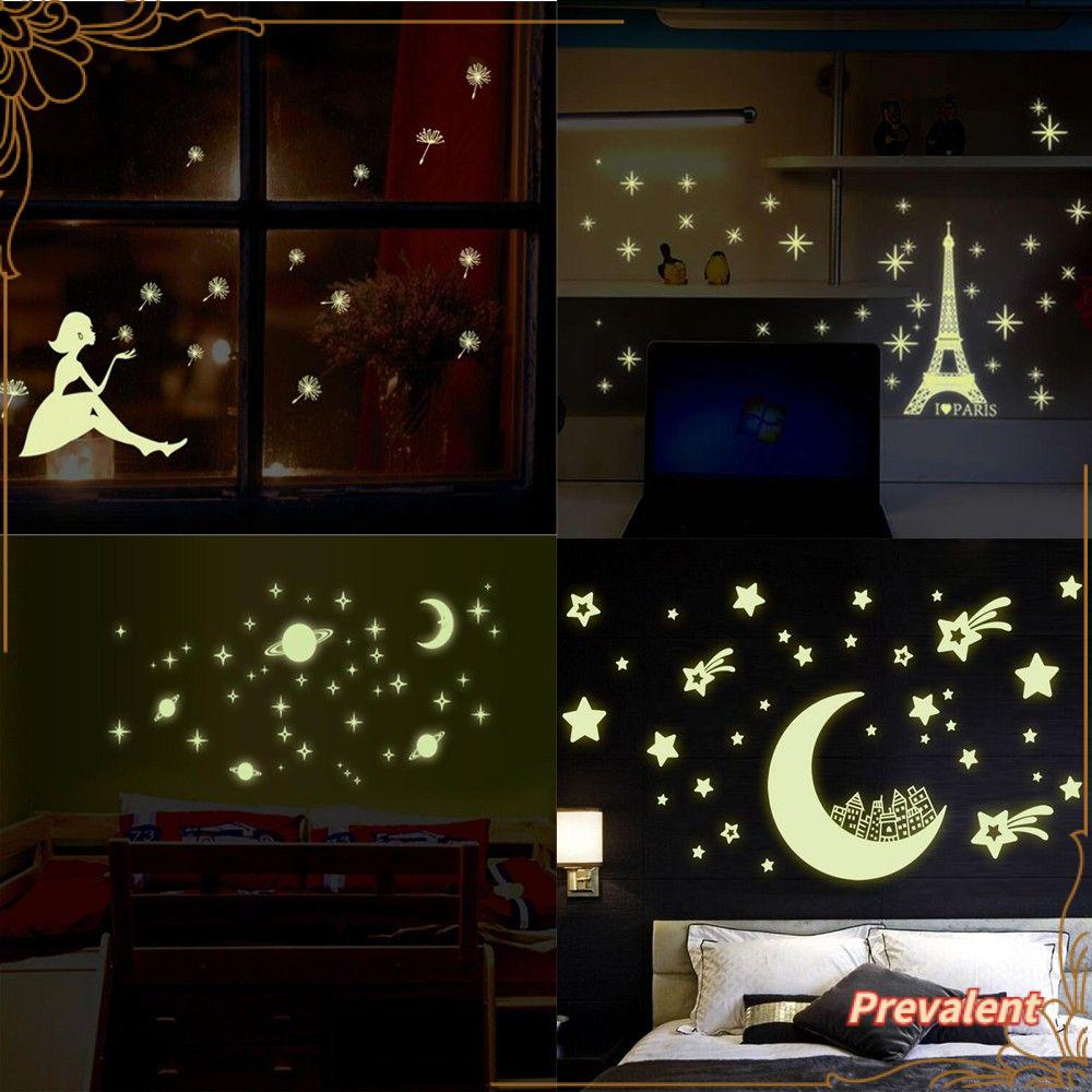 Preva Stiker Dinding Fluorescent Art Mural DIY Dekorasi Rumah