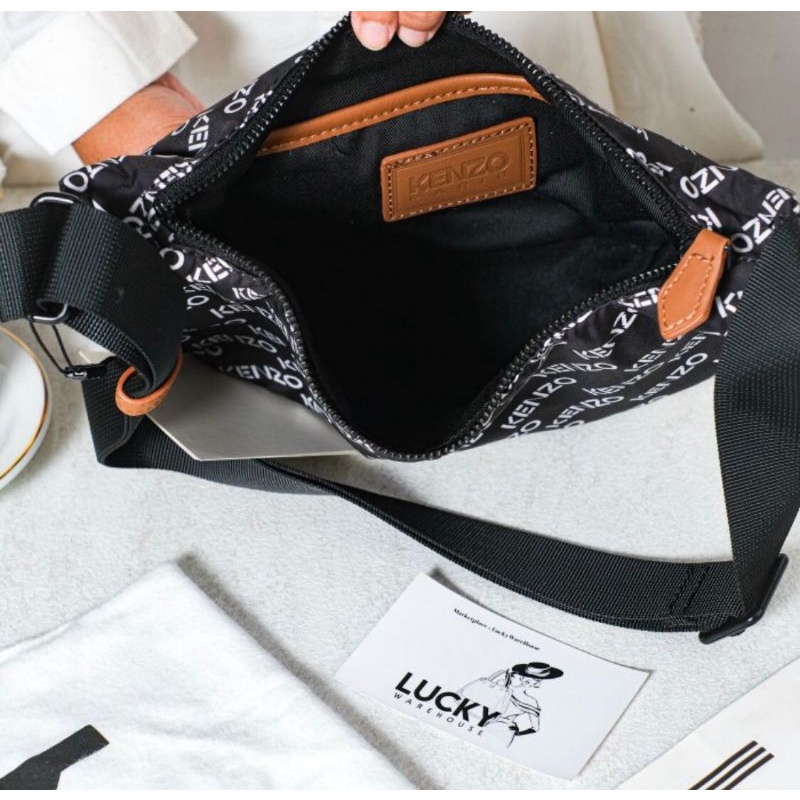 Kenzo Sport Monogram Shoulder Bag In Black - ORIGINAL 100%