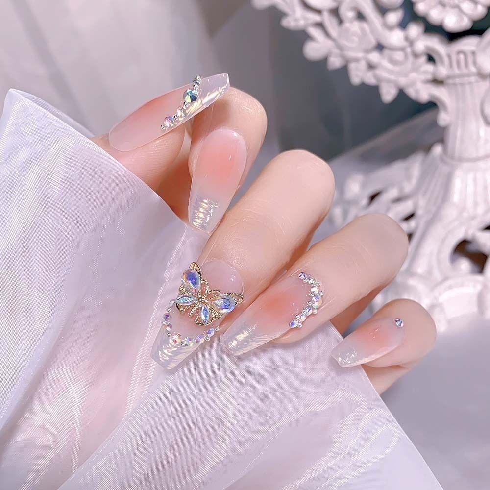 Agustina Kupu-Kupu Dekorasi Kuku Wanita Pesona Kuku Perhiasan Nail Art Shiny Manicure Accessories