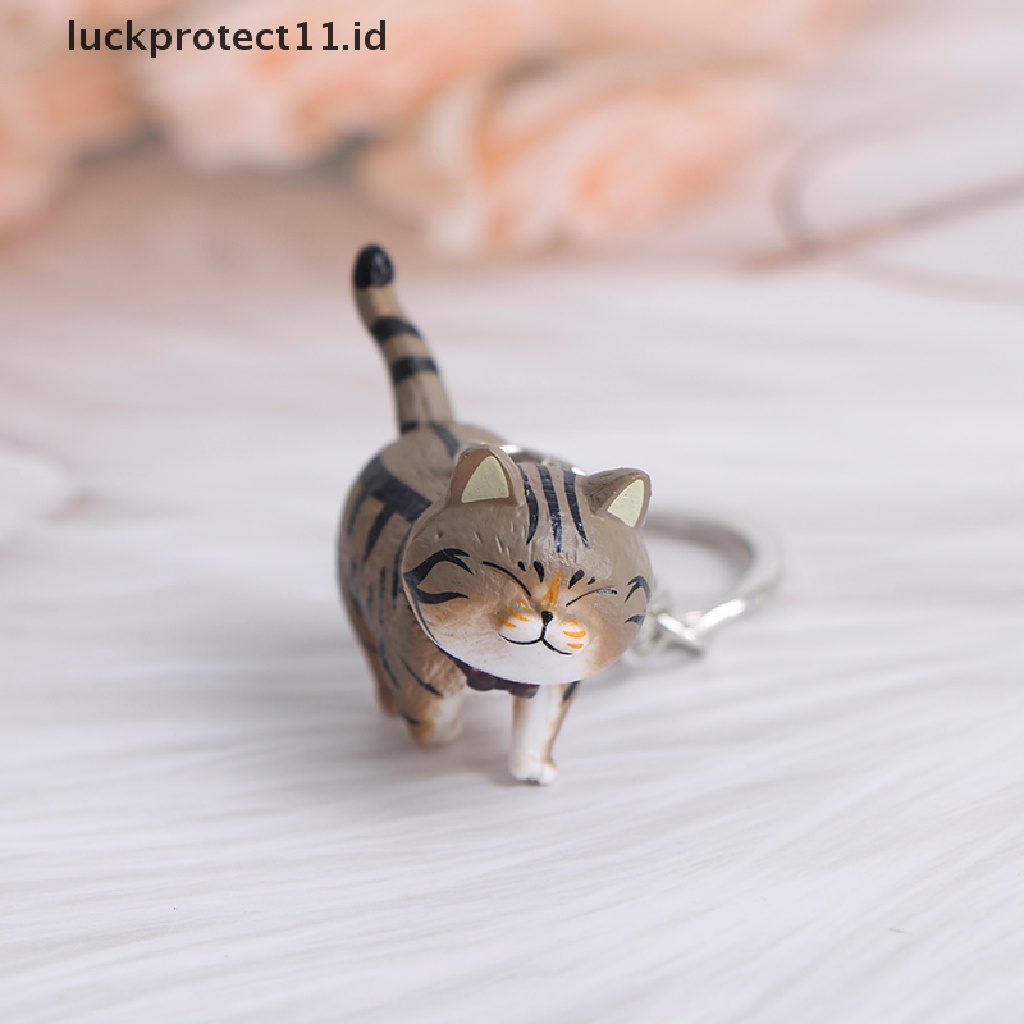 /Fashion Hot// Fashion// Cincin Kunci Liontin Kucing Kartun Lucu Kitten Cat Key Chain Shake Head Bag Keychains.