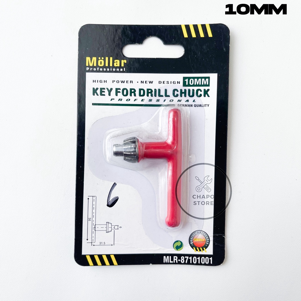 Mollar kunci kepala bor listrik 10mm 13mm mata kunci bor key for drill chuck