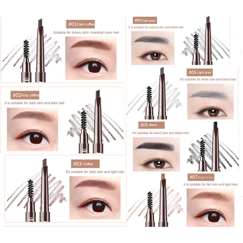 DNM Automatic Eyebrow / Pensil Alis Anti Air Korea Etude Pensil Alis Putar Drawing