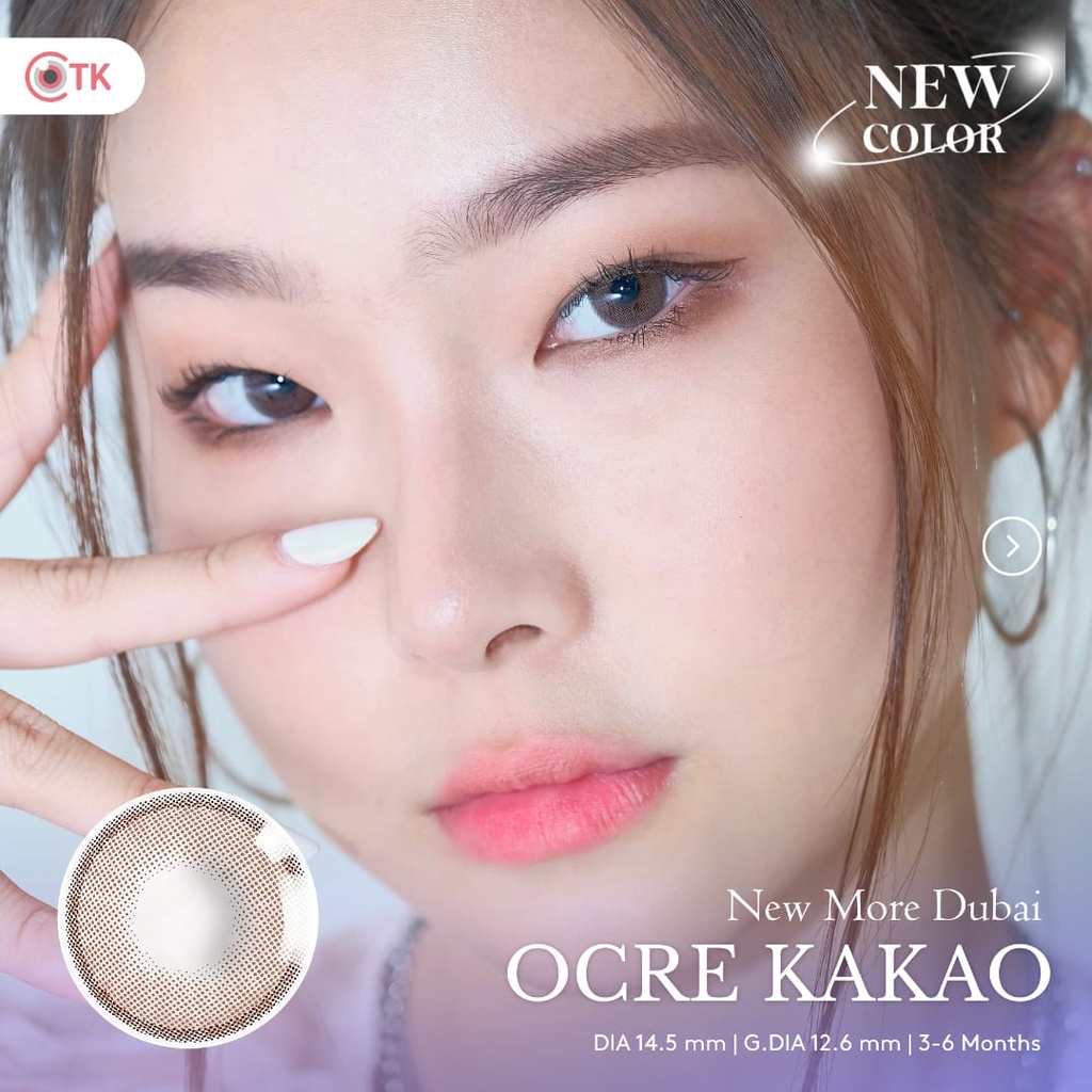 SOFTLENS NEW MORE DUBAI OCRE KAKAO  OCRE ASH 14.5 MM BY CTK NORMAL-MINUS  (NEW VARIANT)