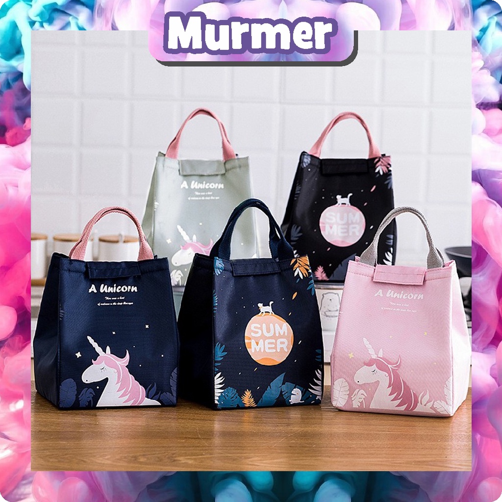 MurmerOfficial Tas Bekal Lunch Bag Dewasa Anak Sekolah Cooler Bag Insulated R836