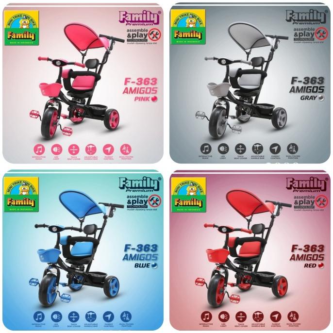 Sepeda Roda Tiga Anak Family Amigos F 363 #Original