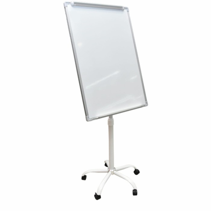 

'+'+'+'+] papan tulis whiteboard Flipchart Dengan Roda 70x100cm odi